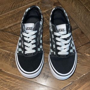 Vans Black/baby blue checkered - Size 13 & 2